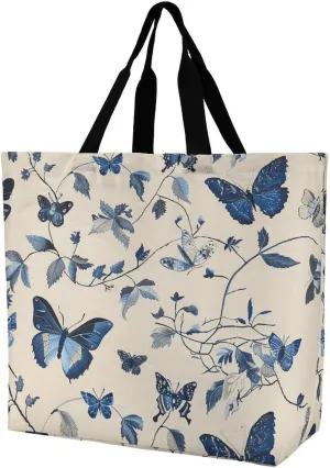 Usa Flag Beach Bag Reusable Tote Bag Foldable Grocery Bags Women Shopping Bags for Daily Essentials