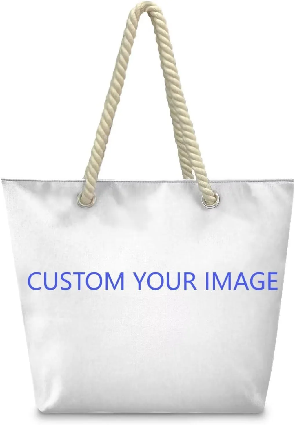 Vacation Beach Bag for Ladiess Women Medium Casual Travel Tote Bag Swim Pool Totes Bag with Hemp Rope Handle