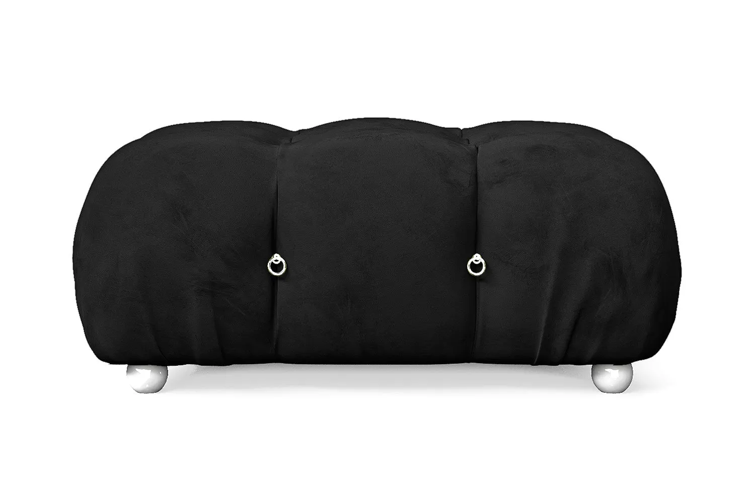 Varese Ottoman Black Velvet Large
