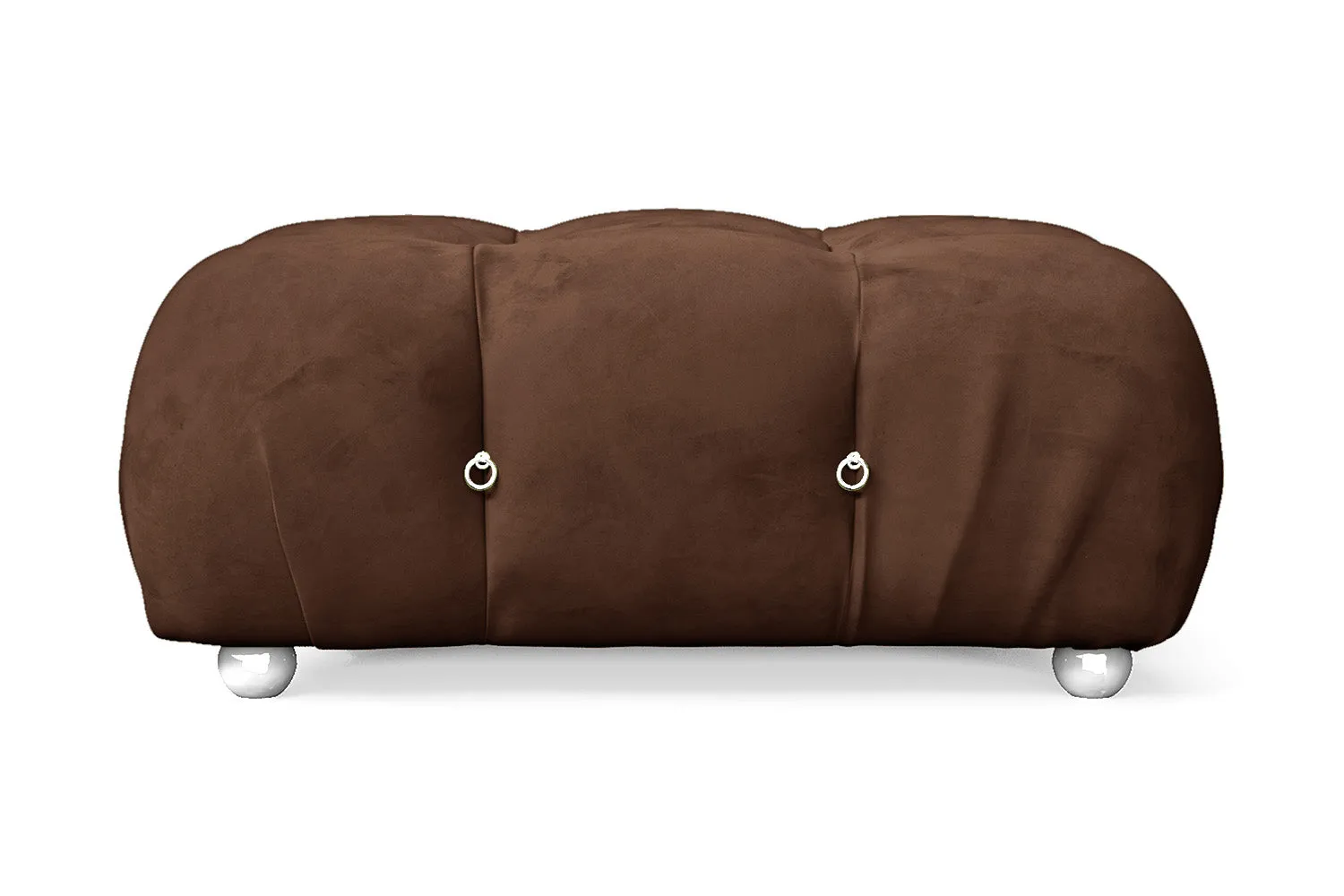Varese Ottoman Coffee Brown Velvet Large
