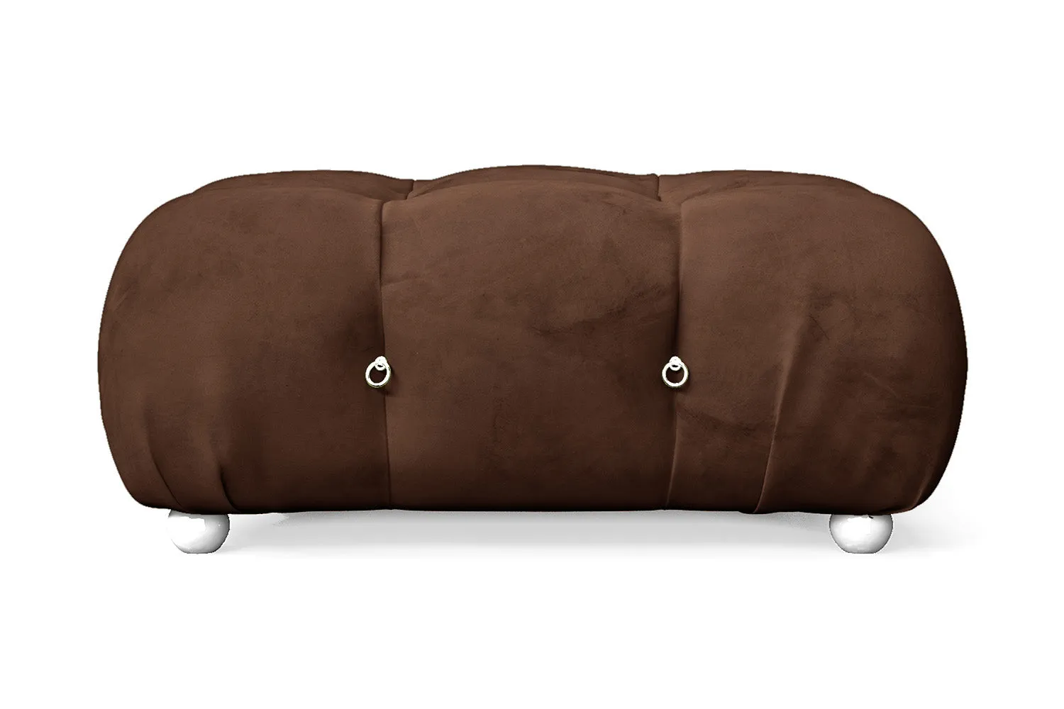 Varese Ottoman Coffee Brown Velvet Large