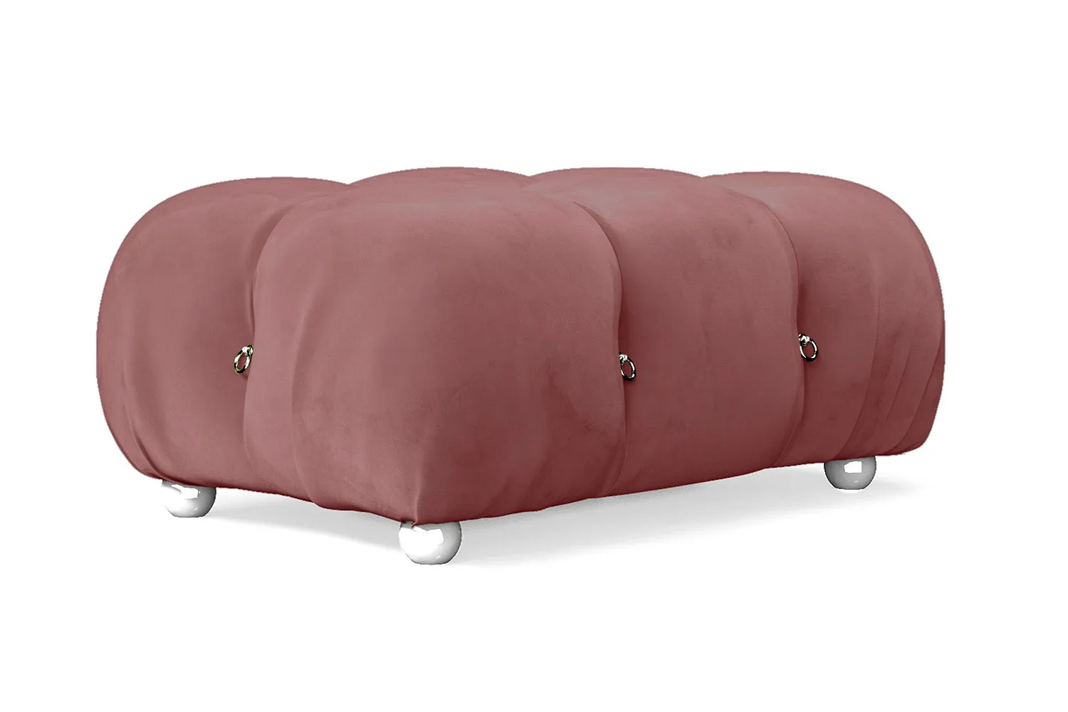 Varese Ottoman Pink Velvet Small