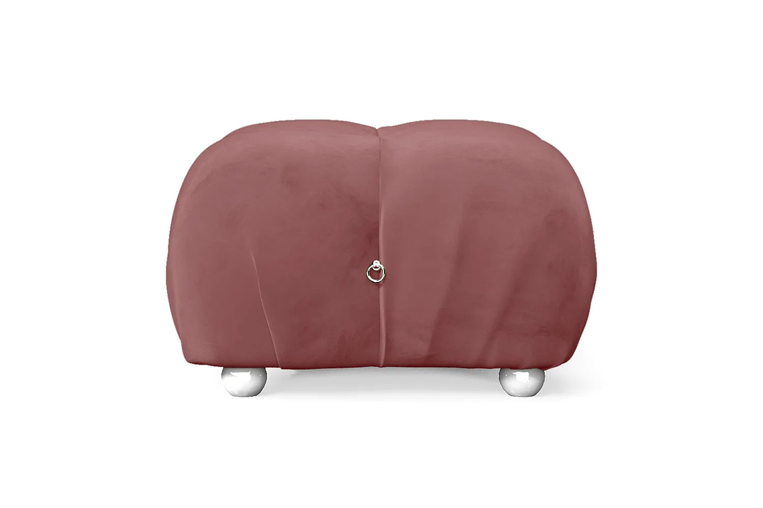 Varese Ottoman Pink Velvet Small