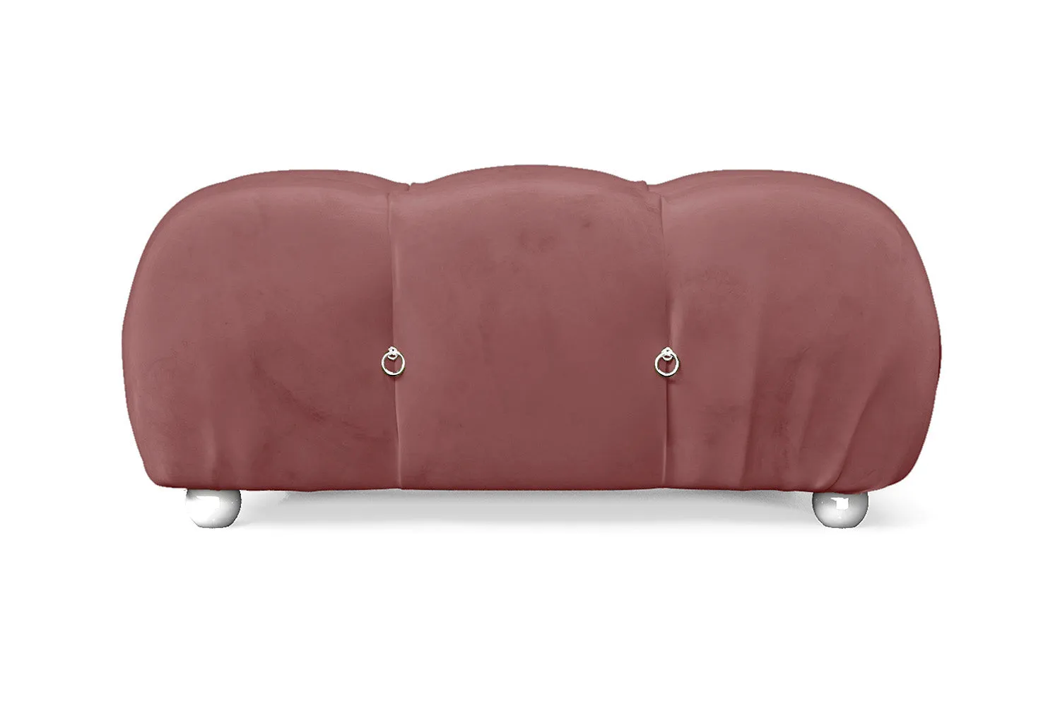Varese Ottoman Pink Velvet Small