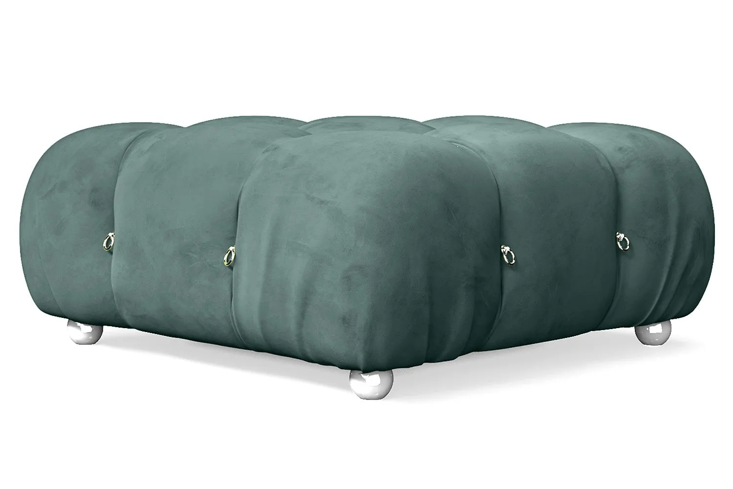 Varese Ottoman Teal Velvet Large
