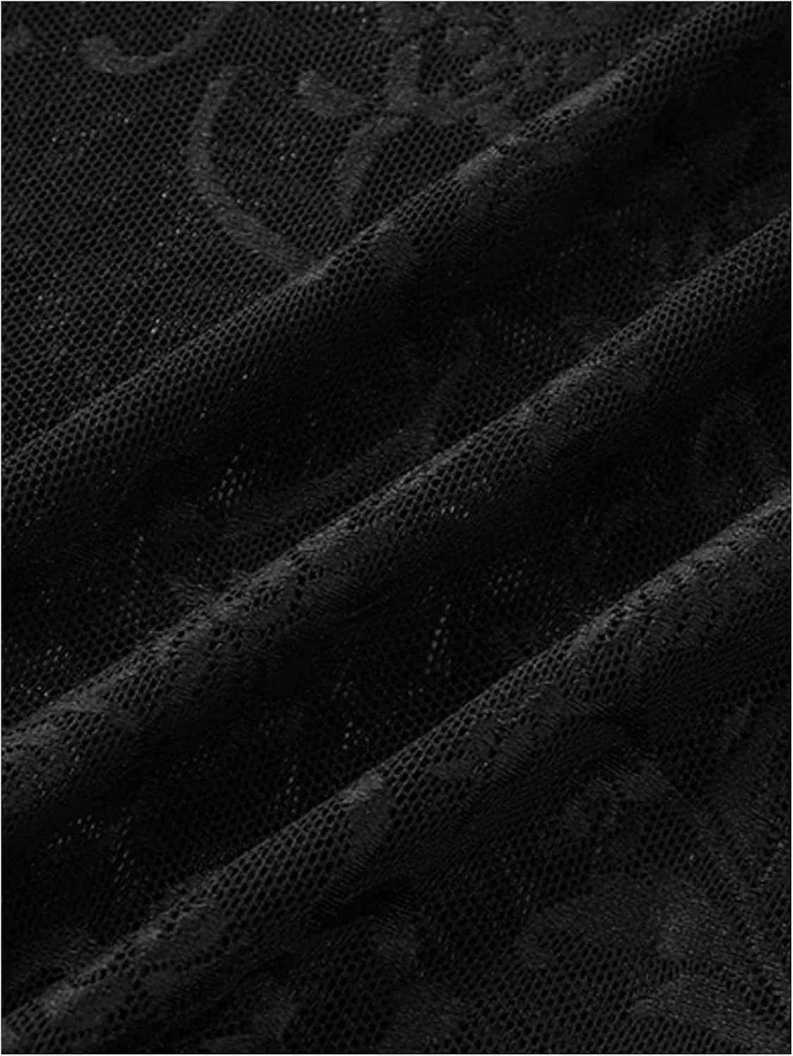 Verdusa Women's Bell Bottom Wide Leg Lace Pants Y2K Mesh Goth Flare Pants Party Clubwear