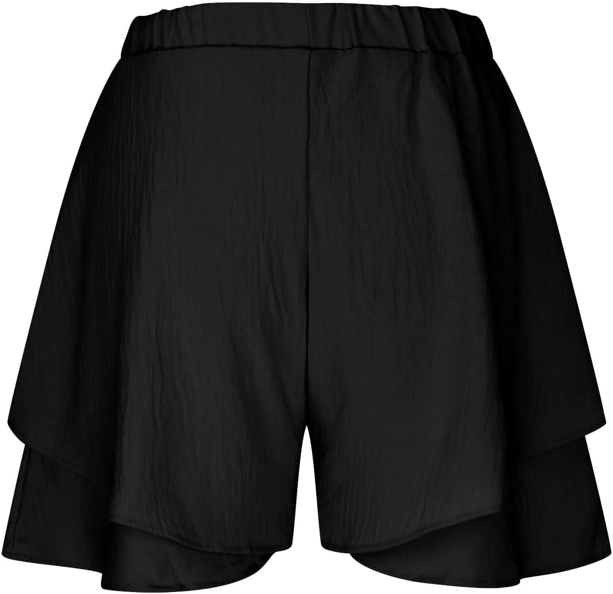 Women High Waist Ruffle Mini Shorts Skirt Flowy Layered Ruffle Hem Flared Short Casual Swing Beach Mini Short Skirt