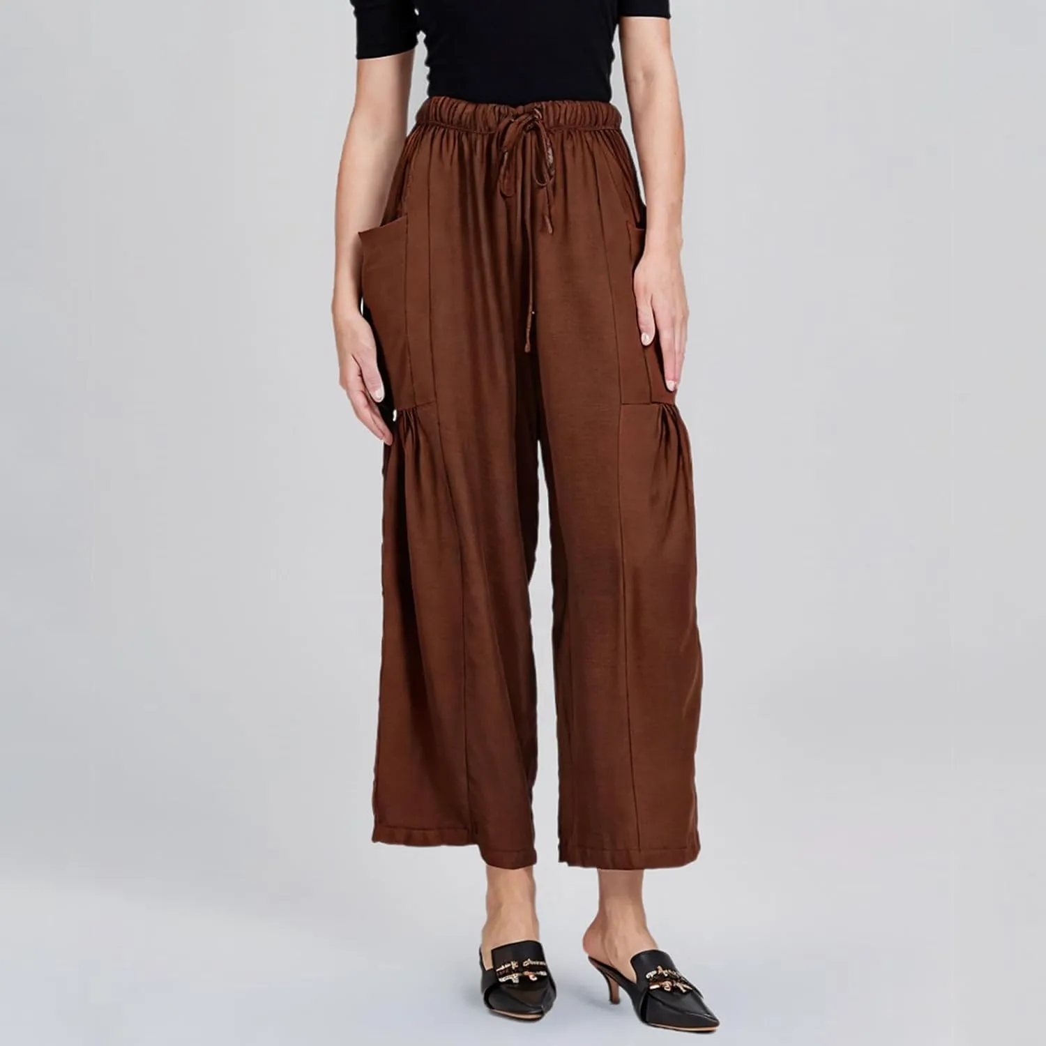 Women Linen Baggy Harem Pants Summer Drawstring Casual Beach Pant 2025 Vacation Wide Leg Lounge Trousers with Pockets