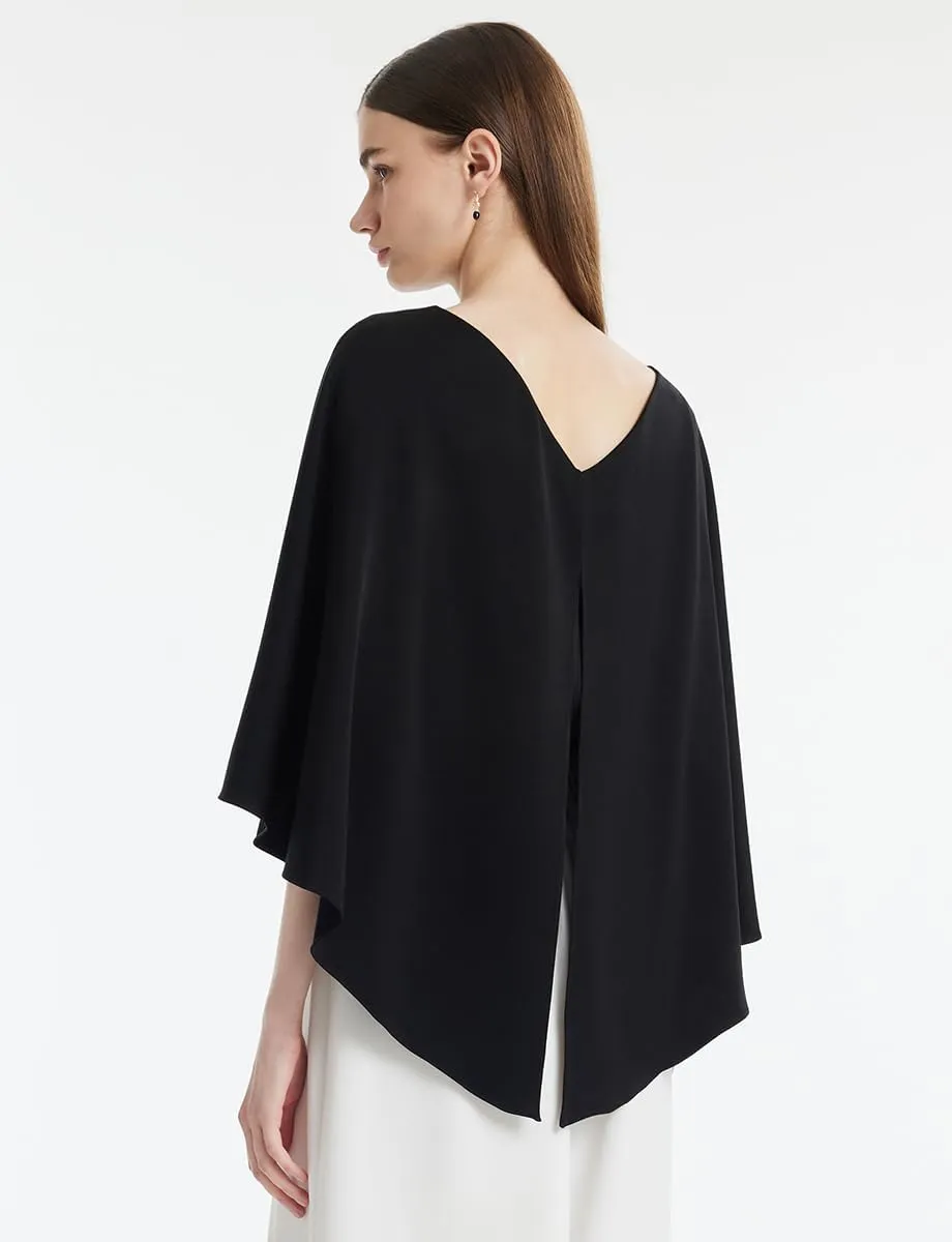Women's Capelet Chiffon Shawl and Wraps for Evening Dress Wedding Cape Cover Up