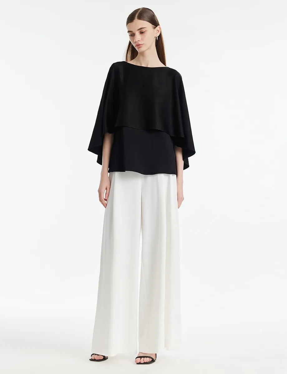 Women's Capelet Chiffon Shawl and Wraps for Evening Dress Wedding Cape Cover Up