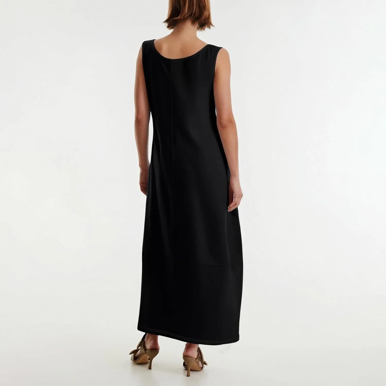 Women's Casual Maxi Sundress 2025 Summer Beach Dress Scoop Neck Sleeveless Loose Tank Dress