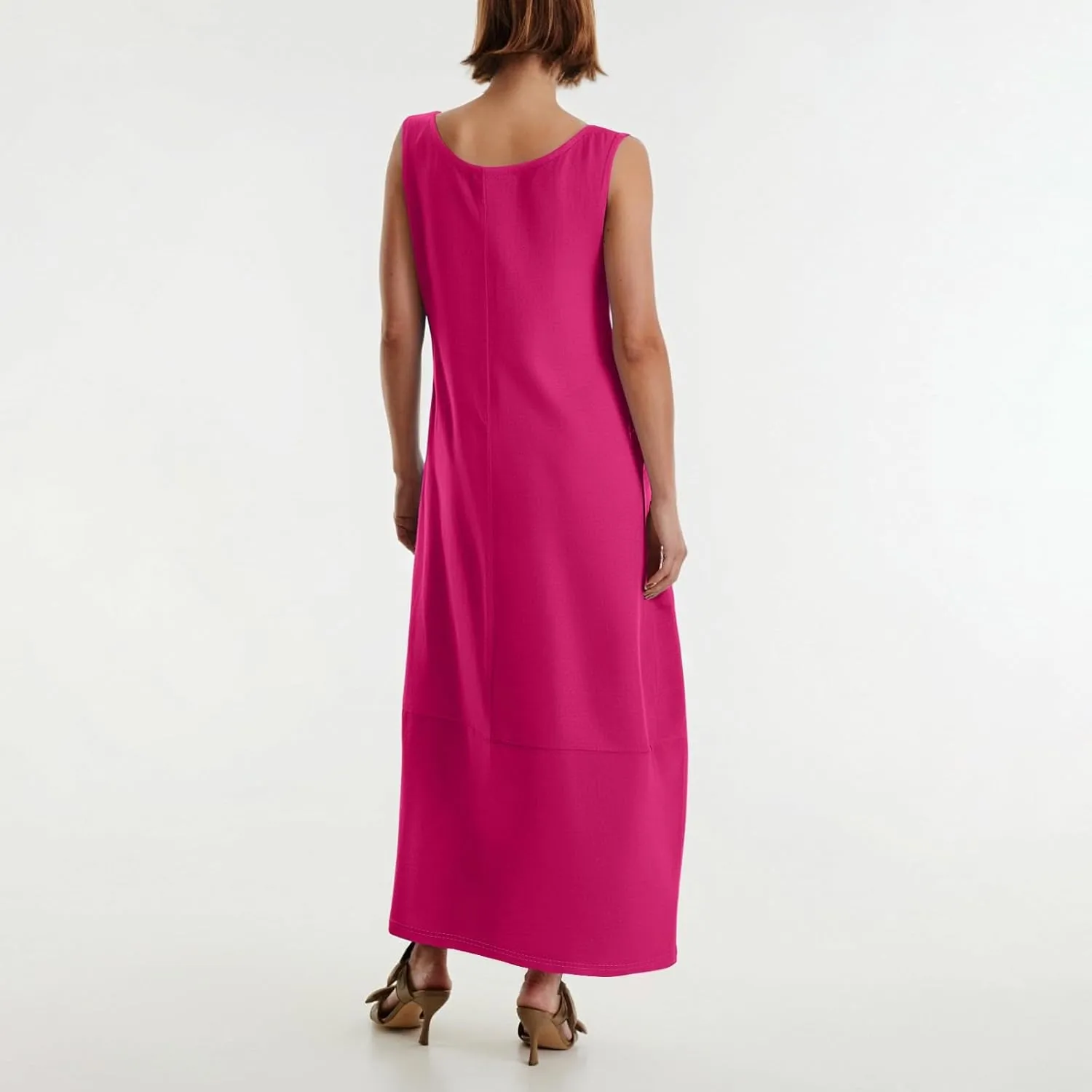 Women's Casual Maxi Sundress 2025 Summer Beach Dress Scoop Neck Sleeveless Loose Tank Dress