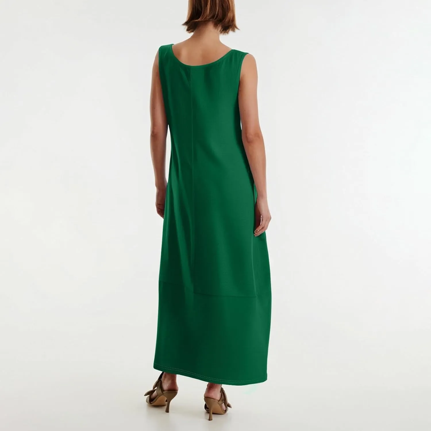 Women's Casual Maxi Sundress 2025 Summer Beach Dress Scoop Neck Sleeveless Loose Tank Dress