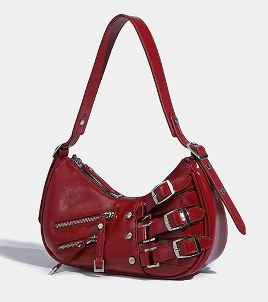 Women's Fashion PU Leather Shoulder Bag Y2k Hobo Small Totes Handbag Underarm Dumpling Purse Fashion Satchel
