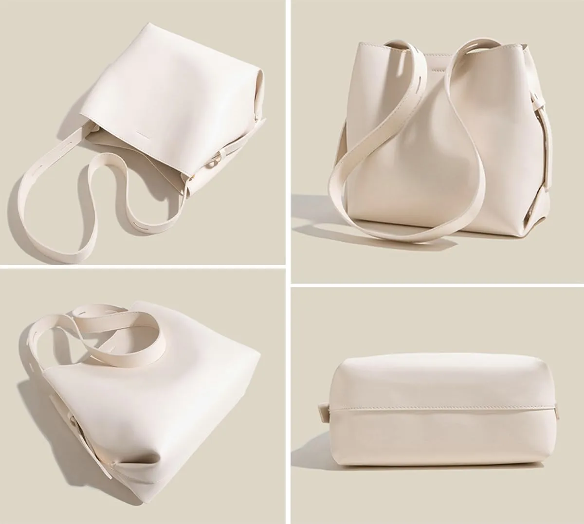 Women's Fashion Shoulder Bag PU Leather Crossbody Bag Large Bucket Totes Elegant Handbag Top Handle Purse