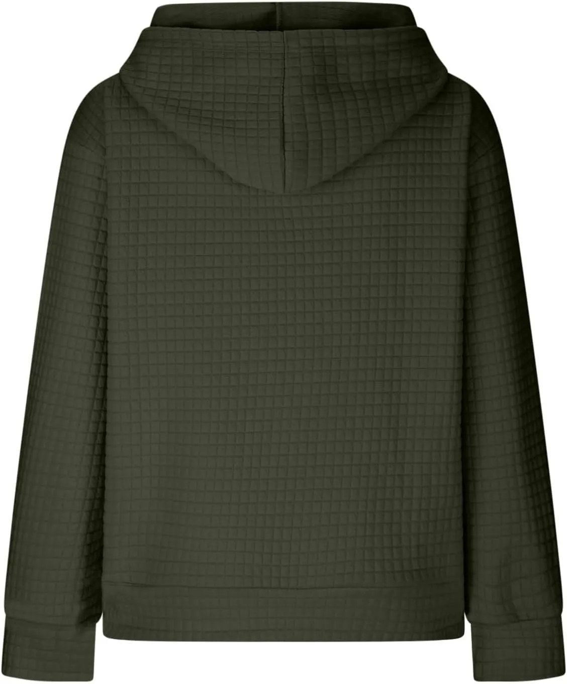 Womens Hoodies Fall Winter Waffle Knit Drawstring Cute Sweatshirts with Pocket Trendy Pullover