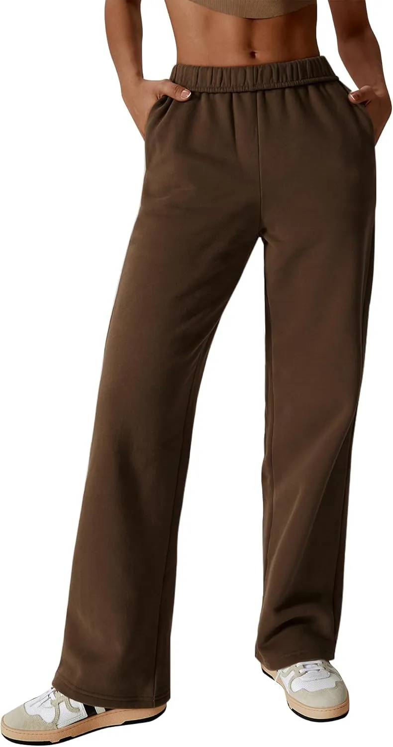 Womens Leisure Sweatpants for 2024 New,Womens Tall Sweatpants,Straight and Wide Leg Sweatpants Women with Pocket
