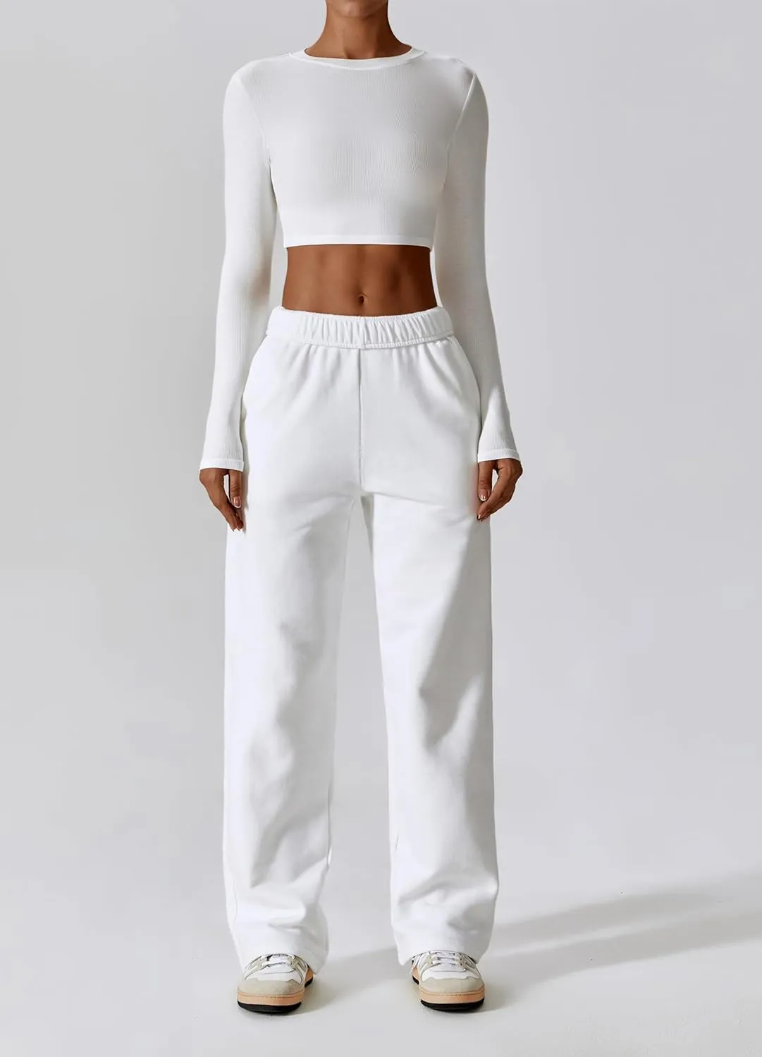 Womens Leisure Sweatpants for 2024 New,Womens Tall Sweatpants,Straight and Wide Leg Sweatpants Women with Pocket