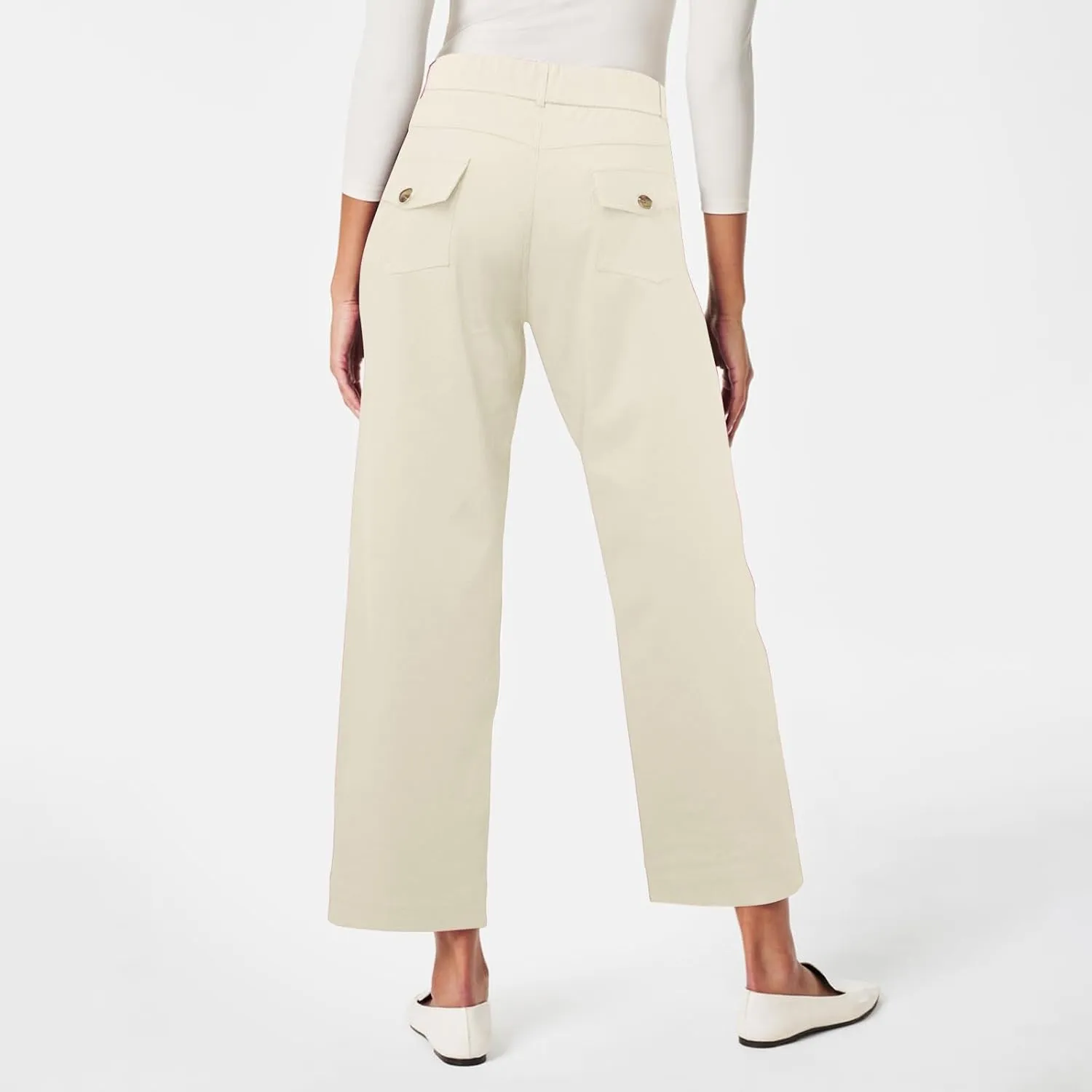 Womens Linen Summer Y2K Streetwear Palazzo Pants Elastic Waist Wide Leg Plus Size Trousers Travel