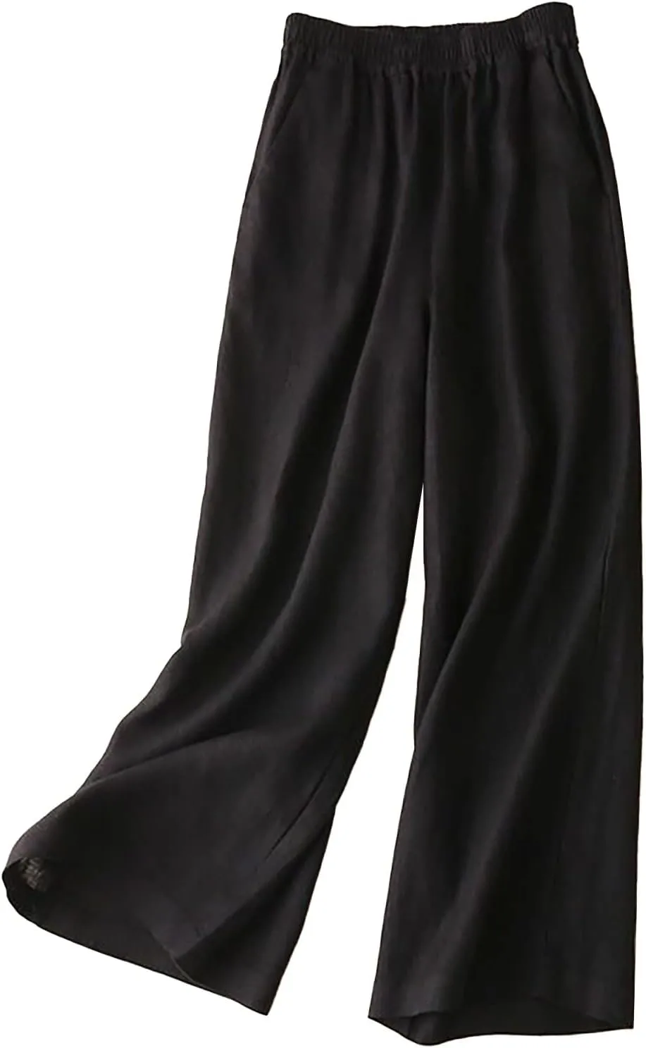Women's Lounge Pants,Women's Linen Blend Pants High Waist Draped Wide Leg Casual Trousers