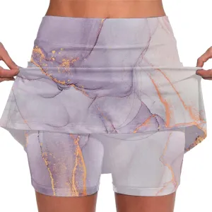 Womens Mini Tennis Skirts High Waisted with Built in Shorts Athletic Skorts Tie-Dye Printed Gym Yoga Golf Short Culottes 2024