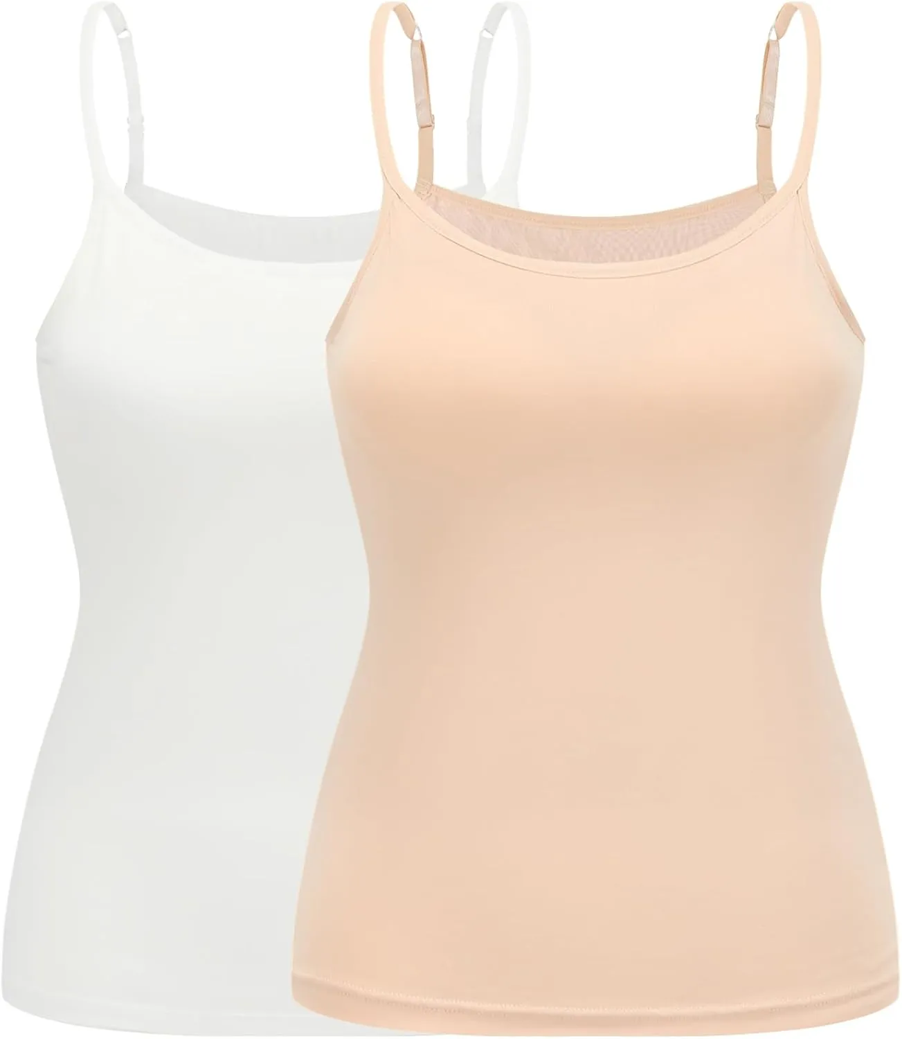 Womens Modal Built-in Bra Padded Camisole Yoga Tanks Tops