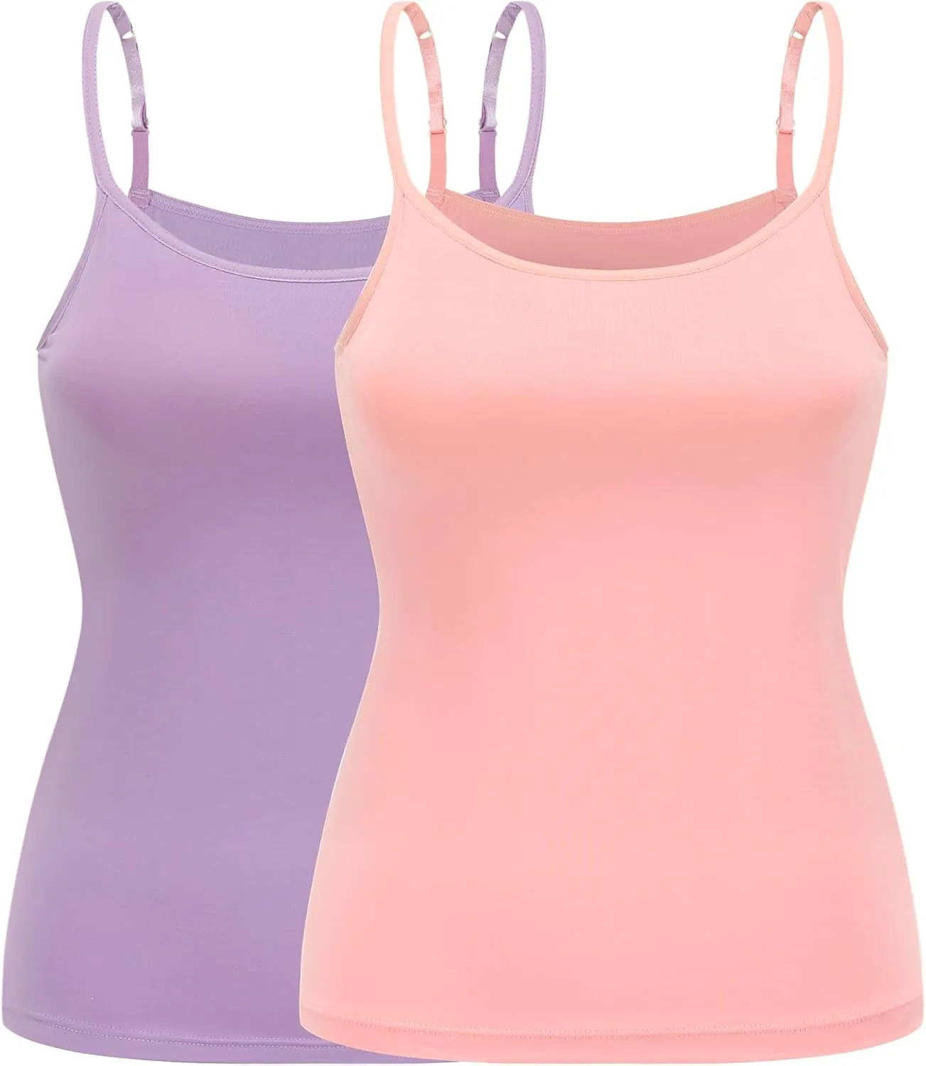 Womens Modal Built-in Bra Padded Camisole Yoga Tanks Tops