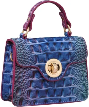 Womens PU Leather Crossbody Shoulder Bags Designer Crocodile Purse Small Totes Satchel Vintage Handbag Evening Clutch
