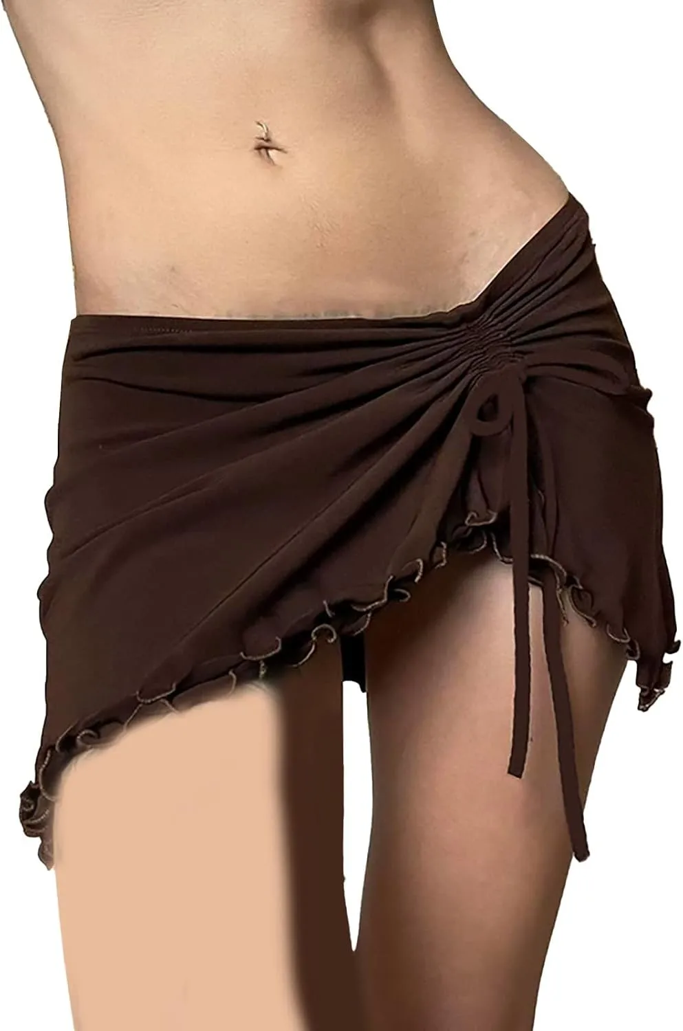 Women's Sexy Wind Pleated Lace Up Skirt Short Package Hip Half Skirt Fashion Skirts for Women 2024 Trendy