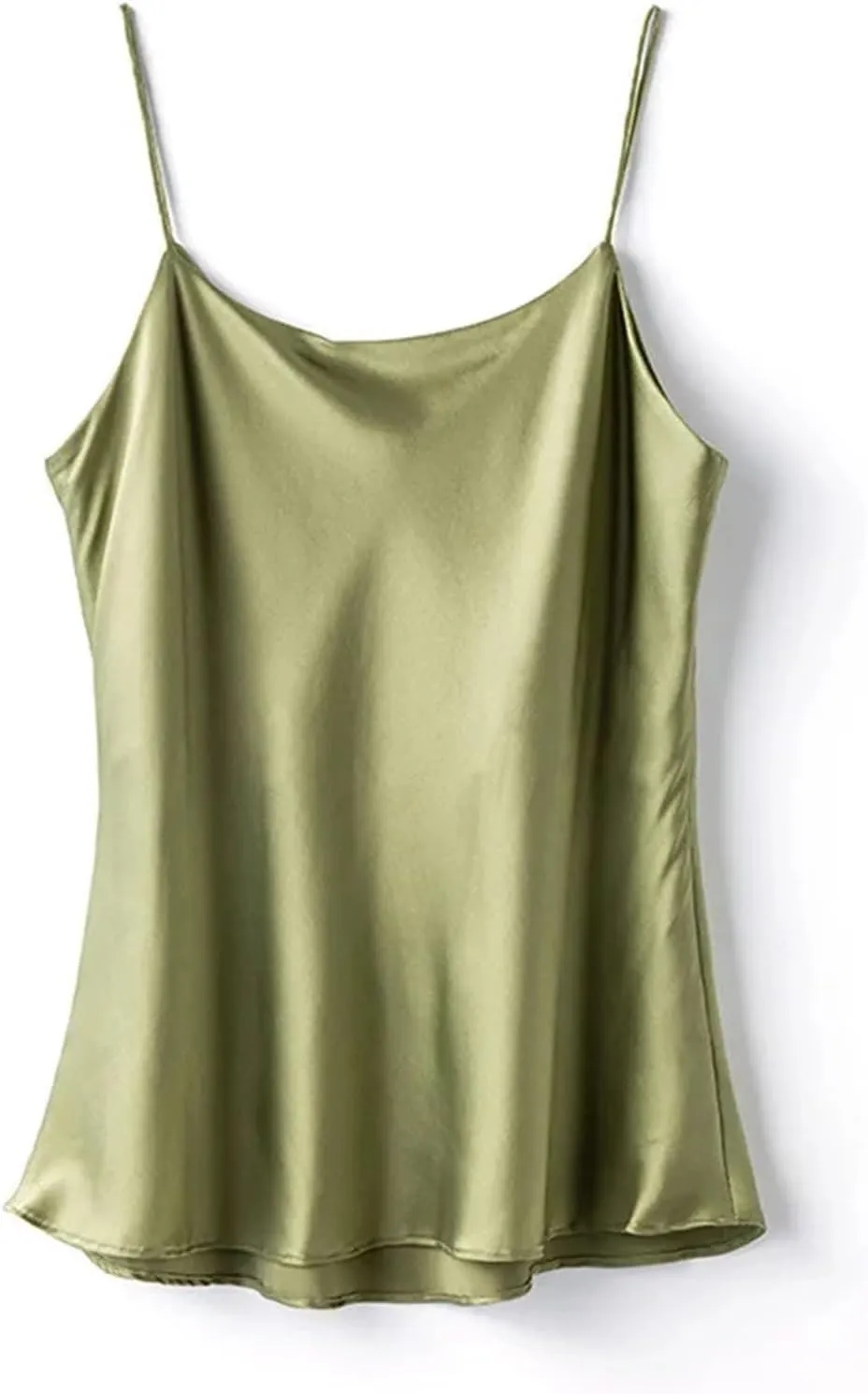 Women's Silk Sexy V-Neck Tanks Tops for Women Trendy Summer Double-Layer Silk Camisole