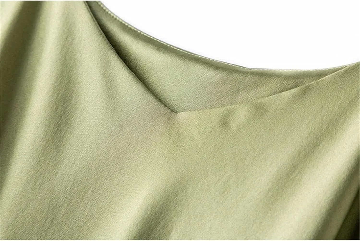 Women's Silk Sexy V-Neck Tanks Tops for Women Trendy Summer Double-Layer Silk Camisole