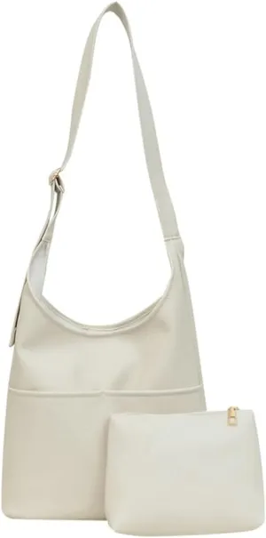 Women's Soft PU Leather Shoulder Crossbody Bag Large Bucket Totes Fashion Handbag Purse Top Handle Bag