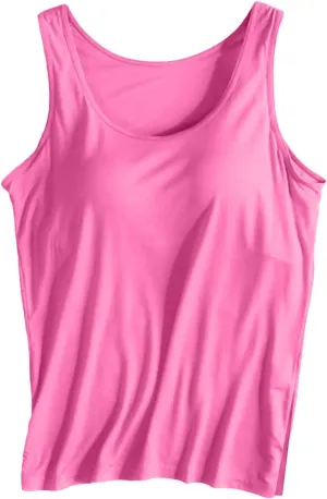 Womens Tank Tops with Built in Bra Summer Padded Undershirt Y2k Cute Going Out Tops Shelf Bra Yoga Camisole