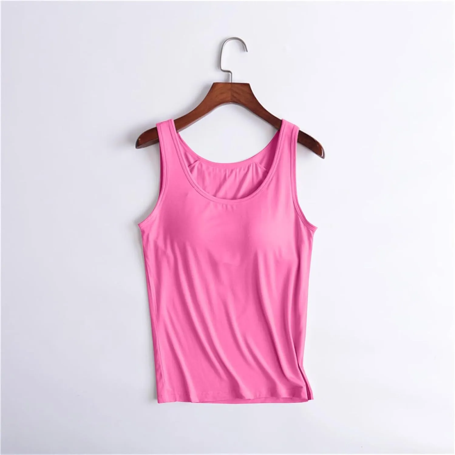 Womens Tank Tops with Built in Bra Summer Padded Undershirt Y2k Cute Going Out Tops Shelf Bra Yoga Camisole