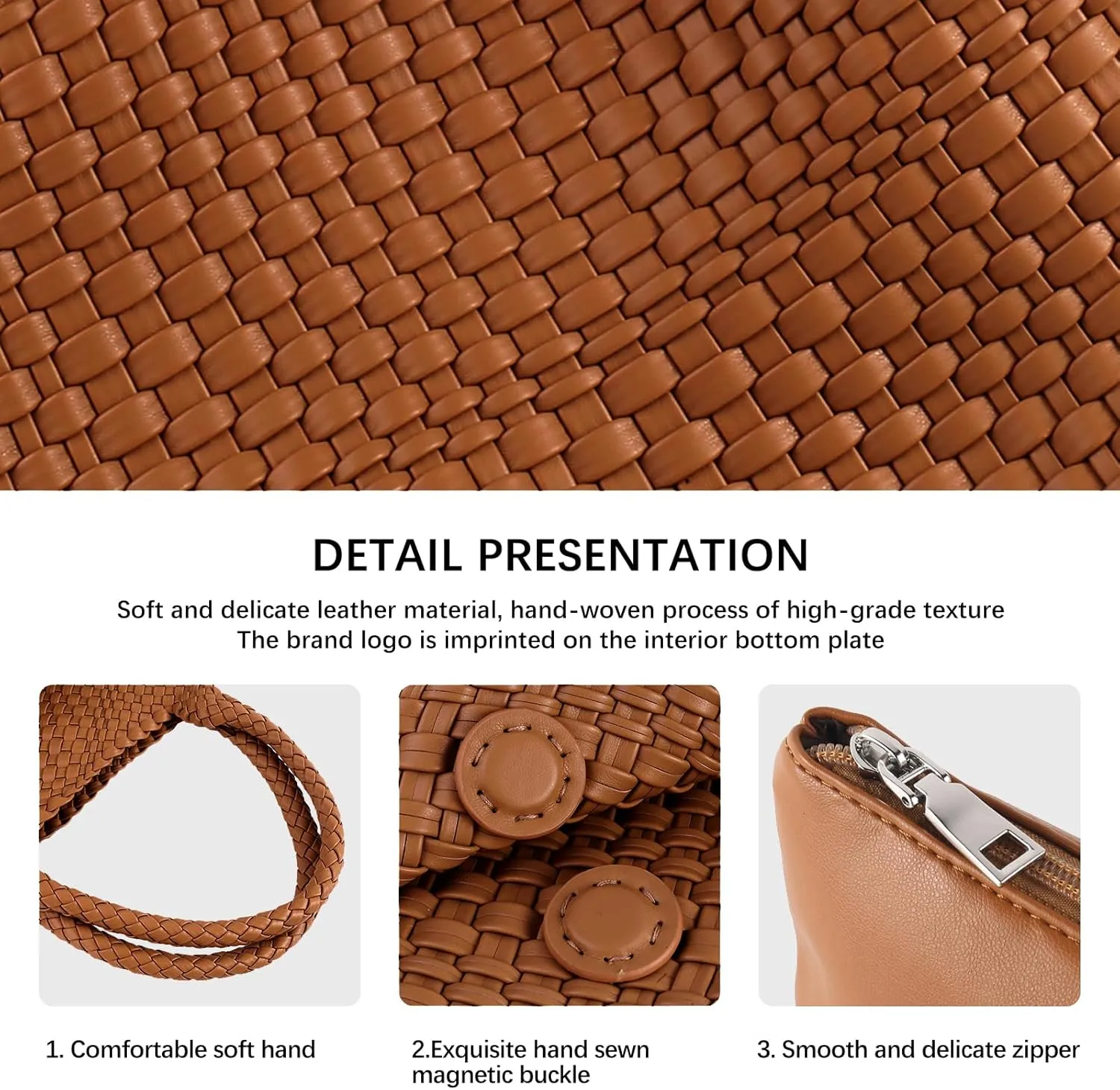 Woven Tote Bag Womens Purse Vegan Leather Shoulder Handbags Fashion Summer Beach Tote Bags Large Travel Totes