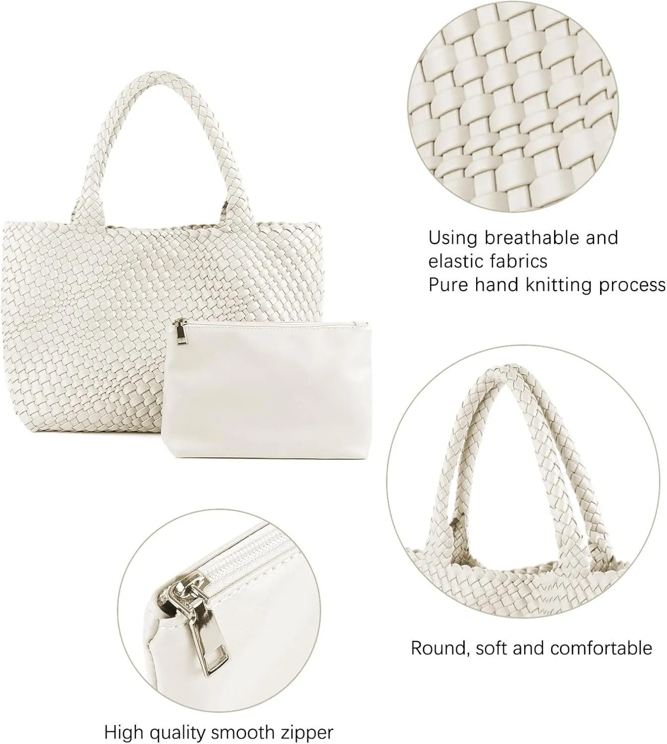 Woven Tote Bag Womens Purse Woven Bags for Women Large Summer BeachTote Bags Vegan Leather Shoulder Handbags Travel Totes