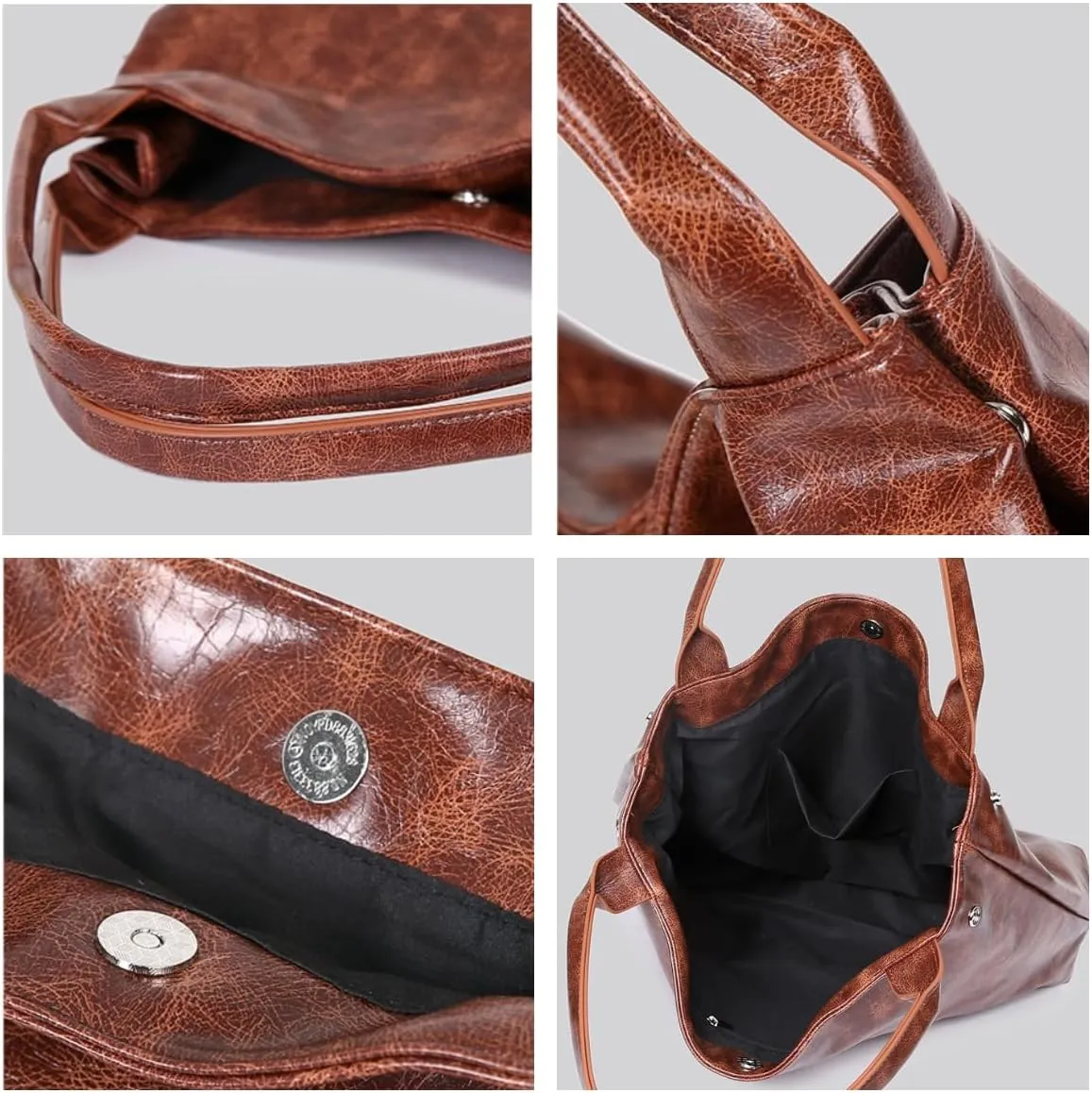 Y2k Grunge Large Shoulder Bags Hobo Bag It Aesthetic Leather Shoulder Bag Granola Aesthetic Purse