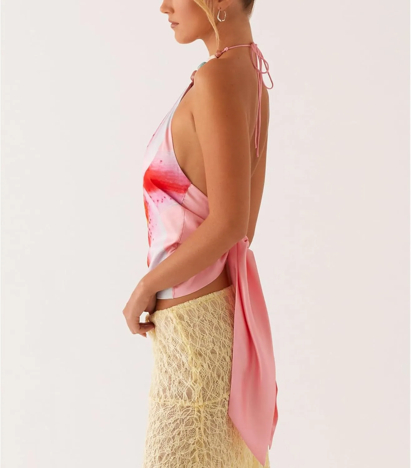 Y2K Spaghetti Strap Crop Top Vintage Floral Aesthetic Cami Tank Tops Teen Cute Summer Trendy Scoop Neck Going Out Tops
