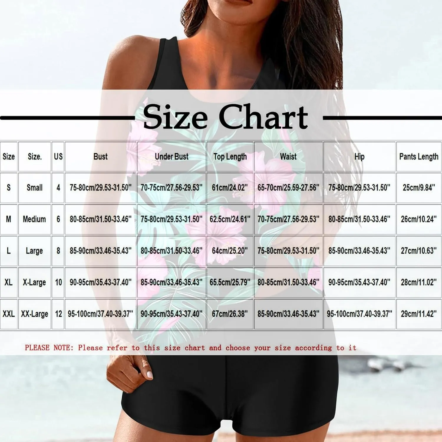 YRAETENM Tankini Swimsuits for Women Two Piece Bathing Suits Blouson Tank Top with Boyshorts Tummy Control Modest Swimsuits